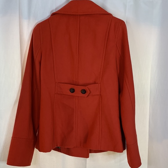 Old Navy Medium Sunset Orange Trench Coat - Picture 4 of 7